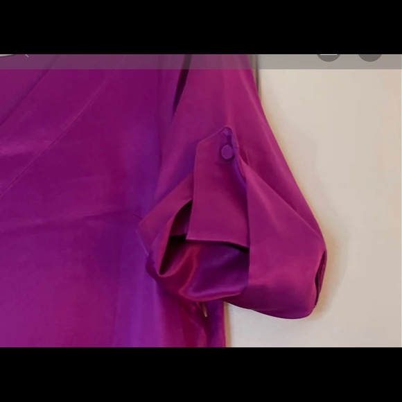 Madison Marcus 💯 silk dress Fuchsia Large - Picture 4 of 5